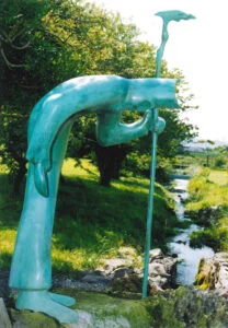 Sculpture of St Patrick by Brother McNally at St Patrick's Well in Ballintubber