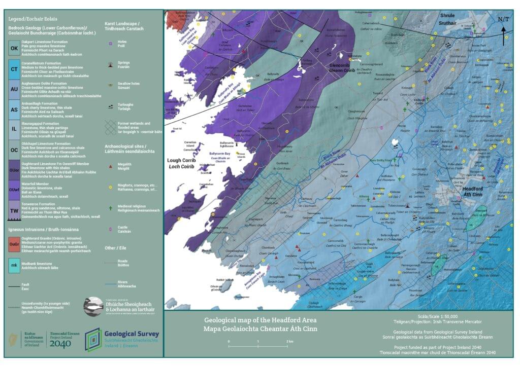 Headford geological map