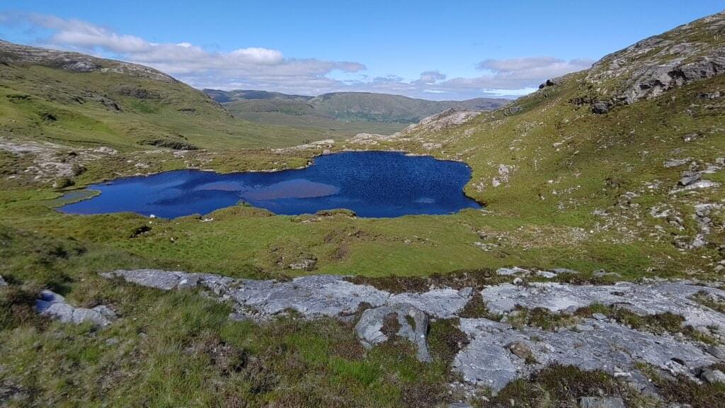 Loch Mám Éan in the sun